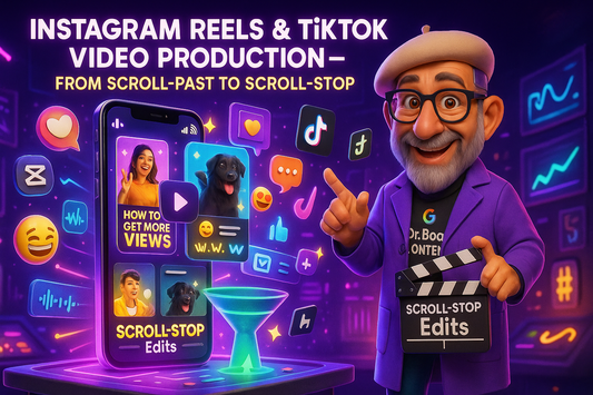 تعديل فيديو Reels وTikTok: فيديو قصير مُحسّن للاتجاهات، مع خاصية إيقاف التمرير